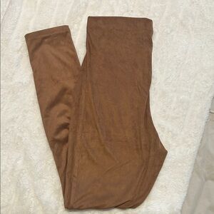 Express Rich Brown Suede Leggings